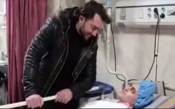 هیجان زدگی دختر زلزله‌زده کرمانشاهی از عیادت بازیگر سینما +فیلم