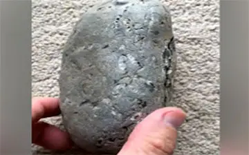 کشف سنگی قدیمی که در دنیا نظیر ندارد! + فیلم