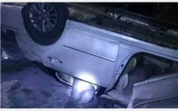 مرگ زوج جوان در واژگونی خودرو