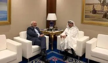 ظریف با وزیر خارجه قطر دیدار کرد
