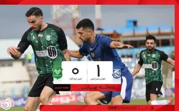 خلاصه بازی ملوان 1 - خیبر خرم آباد 0 + ویدئو