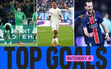 بهترین گل های هفته چهارم لیگ 1 فرانسه + ویدئو