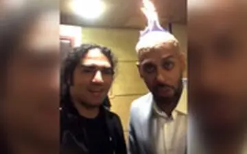  بدلکار معروف در جشن حافظ کله‌اش را آتش زد!