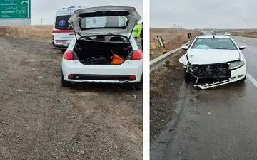 ۹ مصدوم بر اثر تصادف زنجیره‌ای در بزرگراه نیشابور
