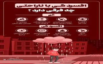 اینفوگرافیک | افسردگی با ناراحتی چه فرقی دارد ؟