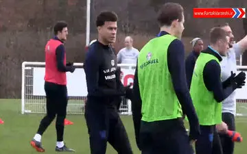 تمرینات جالب بازیکنان تیم ملی انگلیس + فیلم