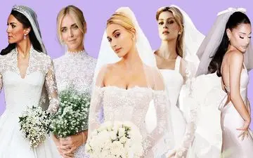 ایده گرفتن از لباس عروس‌ سلبریتی‌ها| زیباترین لباس های عروس افراد مشهور+ تصاویر