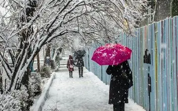 بارش شدید برف در سنندج