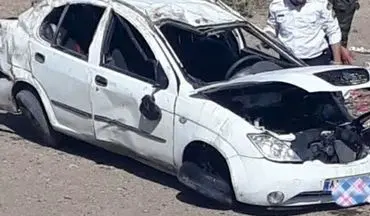 واژگونی خودرو سواری در اتوبان قم تهران جان پسری ۹ ساله را گرفت