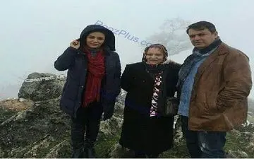 کوهنوردی خانوادگی بازیگر زن مشهور + عکس