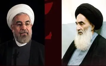 دیدار روحانی با آیت الله سیستانی