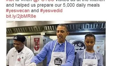 آشپزی اوباما در کاخ سفید