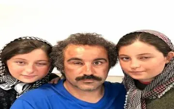 ژست یه لامپی نقی و دخترانش در پشت صحنه پایتخت! (عکس)