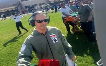 نجات جوان ۲۰ ساله توسط اورژانس هوایی کردستان