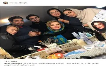 سلفی آینه ای نگین معتضدی در پشت صحنه «همه چی عادیه» (عکس)