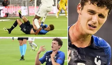 مصدومیت شدید پدیده فوتبال فرانسه در دیدار مقابل آلمان