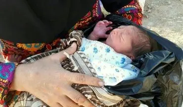 نوزاد رها شده در کرمانشاه به شیرخوارگاه معتضدی منتقل شد