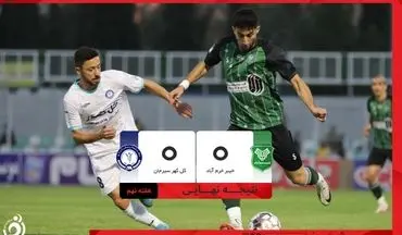خلاصه بازی خیبر خرم آباد 0 - گل‌گهر سیرجان 0 + ویدئو