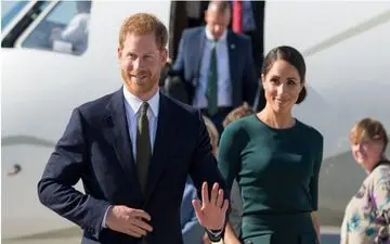 اولین سفر خارجی هری و مگان + عکس