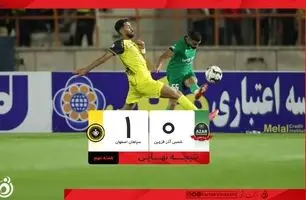 خلاصه بازی شمس آذر 0 - سپاهان 1 + ویدئو