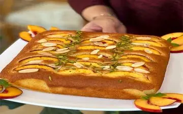 کیک شلیل و خوشمزه و خانگی رو با بافت نرم ولطیف رو این طوری درست کن