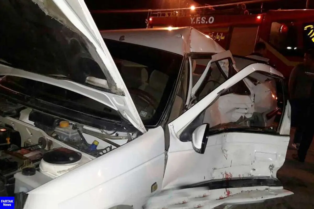 تصادف در عباس‌آباد ۲ کشته برجای گذاشت