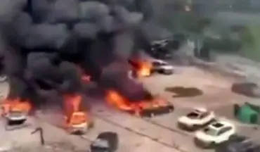 انفجار وحشتناک کامیون نفتکش در چین + فیلم 