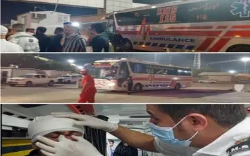 تصادف خونین اتوبوس زائران اربعین با تریلی 