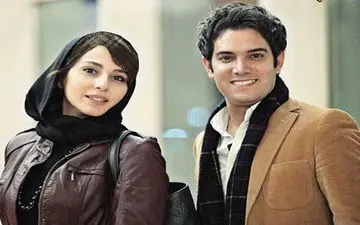 ژست عاشقانه و عجیب آقای بازیگر و همسرش وسط خیابان/عکس