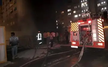 هتل نیمه کاره در شیراز طعمه حریق شد