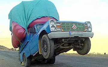 تک چرخ زدن با نیسان آبی + فیلم