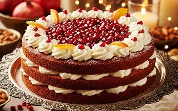 آموزش تصویری کیک یلدایی ساده؛ خوشگل، سریع و مناسب مهمانی