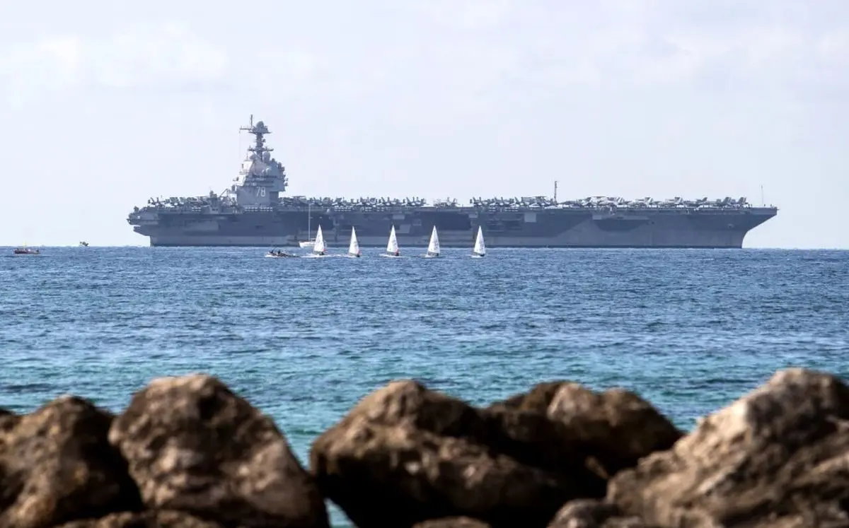 ناو غول‌پیکر «فورد» وارد کارائیب شد؛ تنش آمریکا و ونزوئلا اوج گرفت