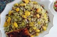 طرز تهیه پلو جعفری زعفرانی؛ غذای خوشمزه و مجلسی با گوشت مرغ