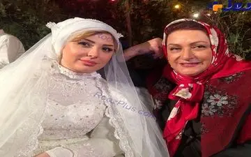 عکسی دیده نشده از خانم بازیگر مشهور در لباس عروس