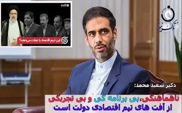 انتقاد تند دکتر سعید محمد از تیم اقتصادی دولت: همه راضی هستند به غیر از مردم! 
