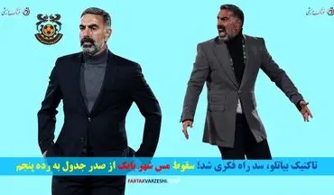 تاکتیک بیاتلو، سد راه فکری شد؛ سقوط مس شهر بابک از صدر جدول