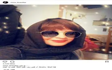 سلفی گرافیکی سیما تیرانداز با پوشش و میکاپی متفاوت + عکس