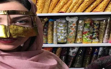 عکس / خانم بازیگر در بندرعباس، با ظاهرى جالب