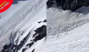 مدفون شدن ده‌ها اسکی باز در کوه های آلپ! +فیلم 