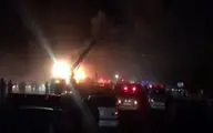 آتش سوزی اتوبوس حامل مسافر در آزاد راه نطنز -کاشان +فیلم 