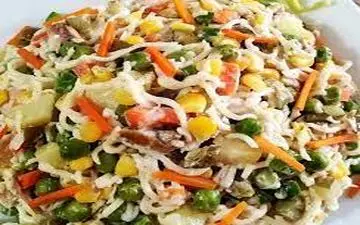طرز تهیه سالاد نودل سبزیجات| غذای رژیمی
