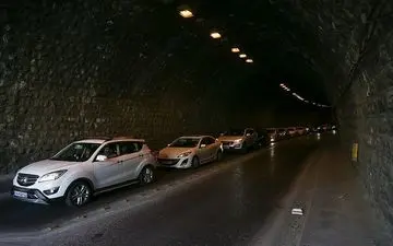 ترافیک سنگین در جاده چالوس