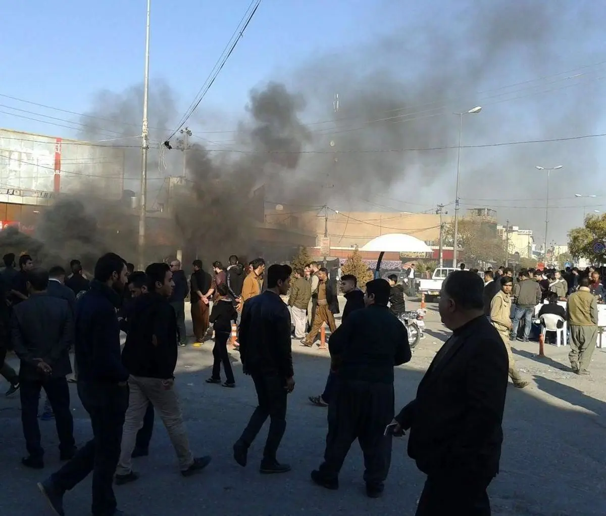 دفاتر سه حزب کردی در شمال عراق به آتش کشیده شد