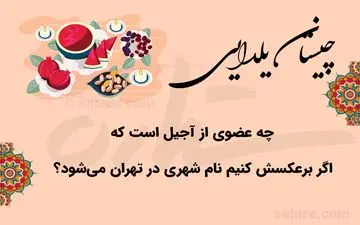 چیستان یلدایی | کدوم عضو آجیل است که برعکسش نام شهری در استان تهران است؟
