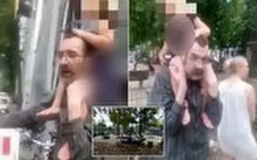 لحظه ربودن دختر خردسال در پارک بازی! 