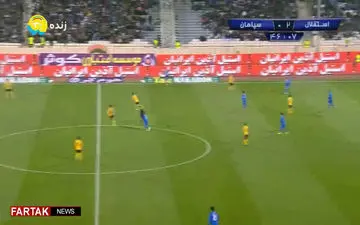 گل سوم استقلال به سپاهان (جپاروف) + فیلم