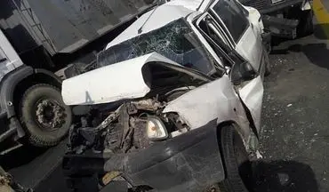 تصادف خودروی سنگین با پراید در قم یک کشته و ۳ مجروح برجای گذاشت