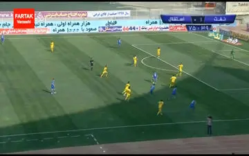 گل اول استقلال به نفت تهران(جابر انصاری) + فیلم