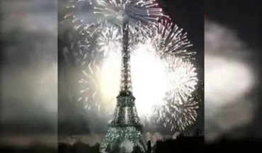 نورافشانی برج ایفل پس از قهرمانی فرانسه + فیلم 